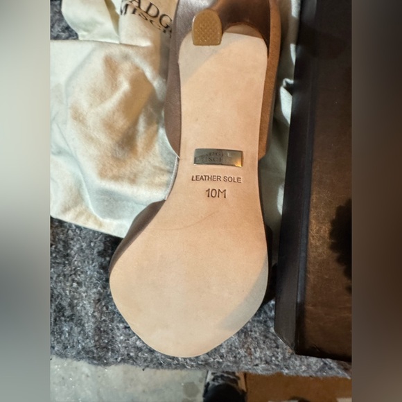 Badgley Mischka Nikki Open-Toe Pump shoes, 10 M US, Leather Sole - Picture 5 of 7